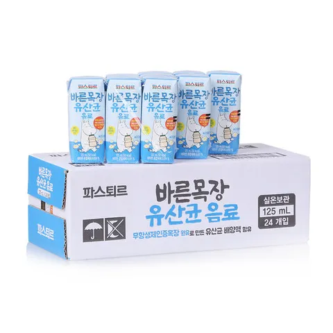 [ 롯데백화점 ][파스퇴르]파스퇴르 바른목장 유산균음료125ml24ea