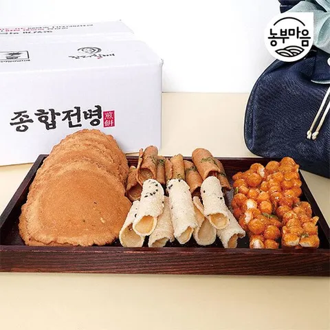 [장터할매] 옛날전병 센베이 1kg 종합전병