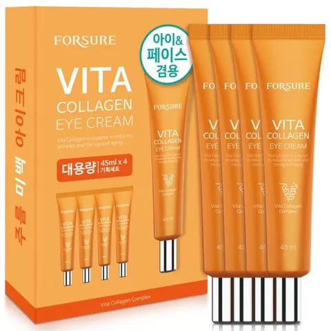 포슈어 비타 콜라겐 미백 아이크림 45ml 4개입 주름 개선 링클 케어 선물용