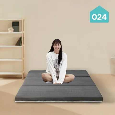 024홈 국민토퍼 3단 접이식 매트리스 적당히 단단한 12cm 슈퍼싱글