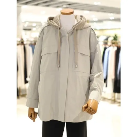 [ 현대 (주)현대백화점 ][현대백화점 도호] DX1SA010 니트후드 야상 점퍼