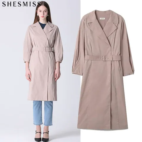 [쉬즈미스] 트렌치형 벨티드 라펠 카라 원피스