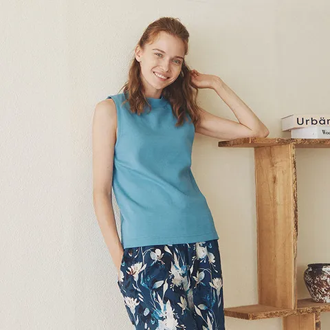 라페어 듀이 네이비 레이온 팬츠 LWJDAPT0006-NY