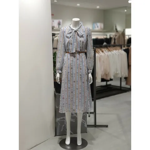 [KL] 타이 넥 프린팅 원피스     KWOPND0300