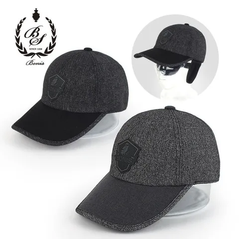 [보니스골프] RSM8076 데님스타일 히든 귀달이 남성 겨울모자