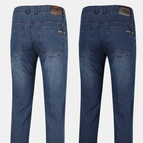 [아즈바이]남성 여름 로고 스판 데님 청바지 G575 중년