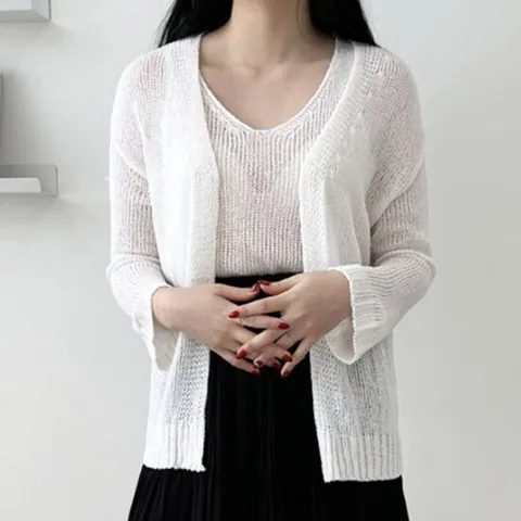 여자가디건 여성 여름 니트 나시 가디건 세트 1P 여자 데일리룩