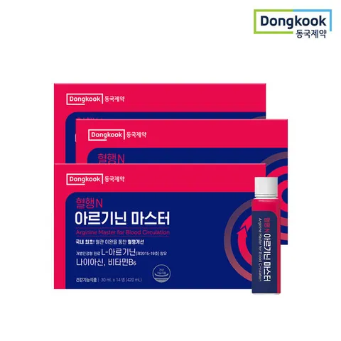 [기능성 아르기닌] 동국제약 혈행N 아르기닌마스터 3박스(6주분)
