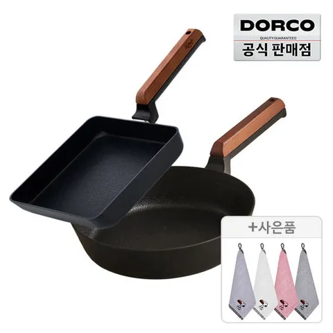 도루코 헤이즐 IH 2종(프라이팬 28cm + 계란말이 21cm)