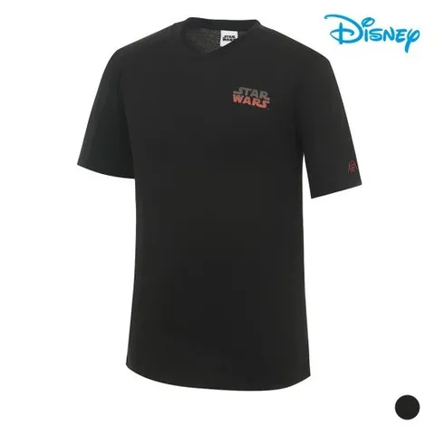[GS] 디즈니골프 남성 스타워즈 로고 프린팅 면 반팔 라운드 티셔츠 HL2MTS100