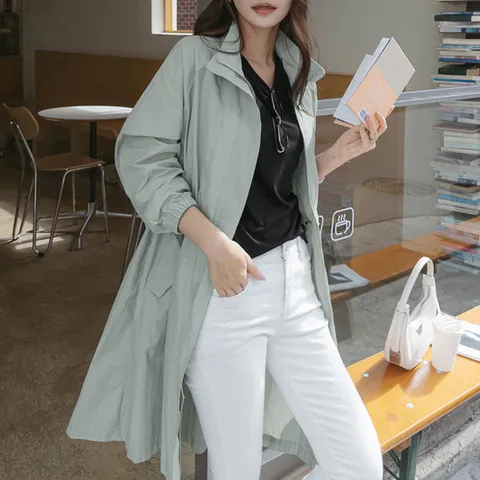 [마이더스비] 오엔 스트링 롱 야상점퍼