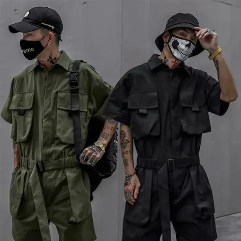 일본 빈티지 점프슈트 카고 루즈핏 작업복