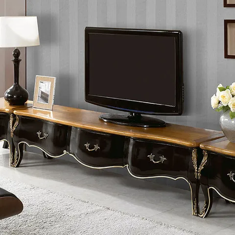 유캐슬 아르노 엔틱 원목 서랍 TV 거실장 티비다이 (A형)