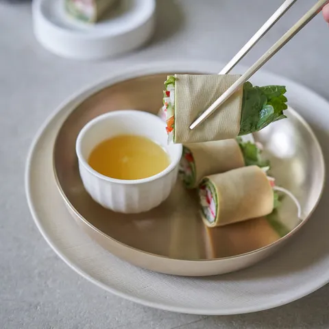 [광명유기] 방짜 유기 원형 찬기 18cm 2p