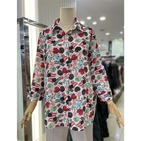 화이트호스 세이브존01 연꽃잎지지미블라우스, 232201