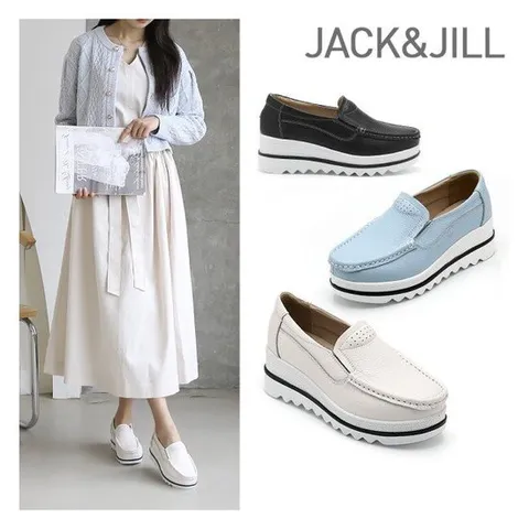 [잭앤질]잭앤질 소가죽 키높이 슬립온(JA3115)