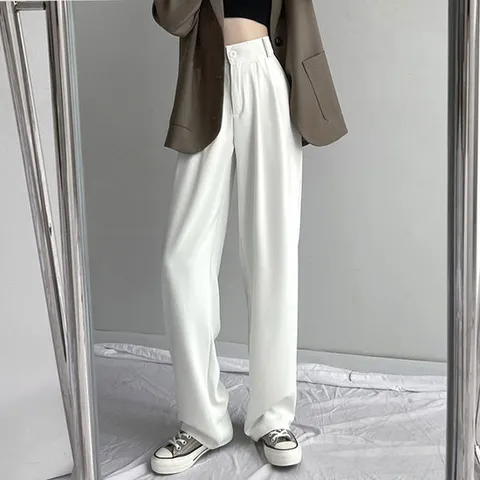 와이드슬랙스 여성 와이드팬츠 슬랙스 빅사이즈