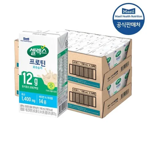 [셀렉스]셀렉스 마시는 프로틴 로우슈거 TBA 대용량 190ML 48팩