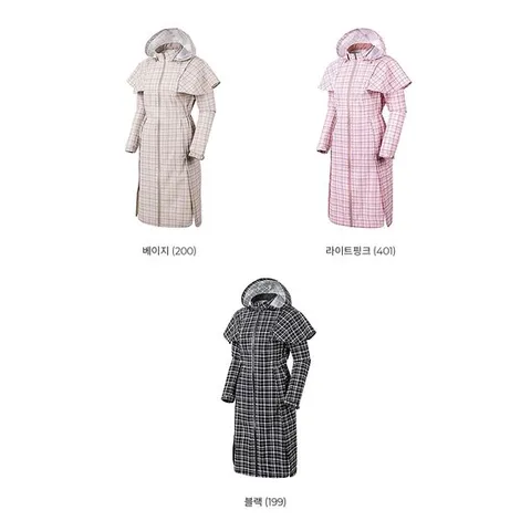 [ 롯데백화점 ][엘르골프]시즌패턴 긴기장 비옷 점퍼 [6I22901]