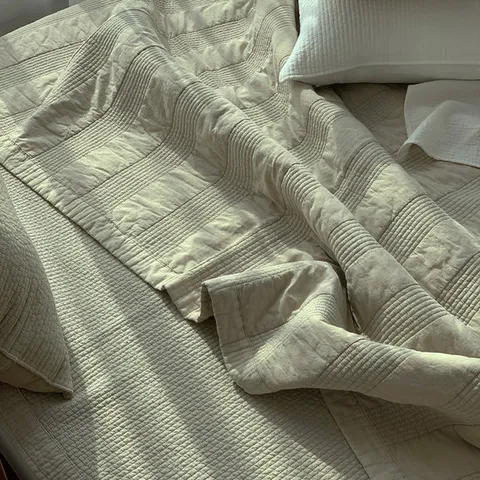 마리 순면 워싱 피그먼트 여름 침구 이불_Q풀세트