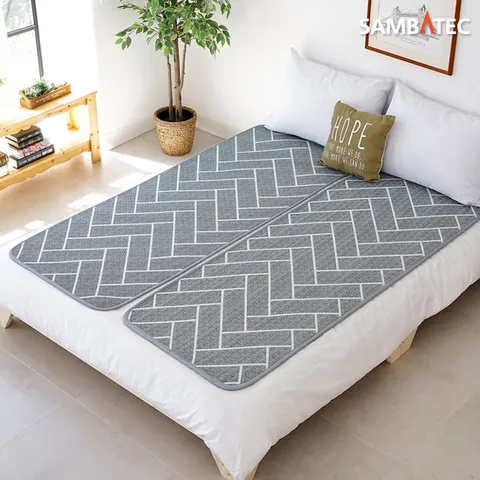 삼바텍 3D매쉬 헤링본 쿨매트 1인용 아기통풍매트 국내생산