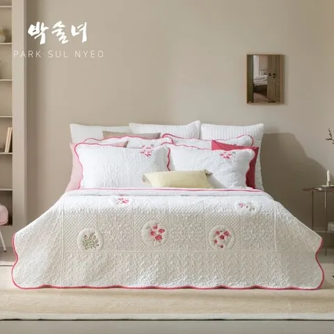 [박술녀] 프리미엄 광목워싱 침구풀세트 작품명 화원 슈퍼싱글SS