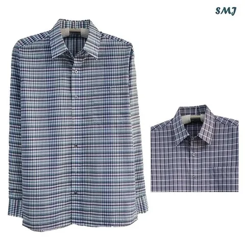 SMJ1338 잔피엘 울 남방 셔츠 일반핏 남성 긴팔 셔츠 봄 여름