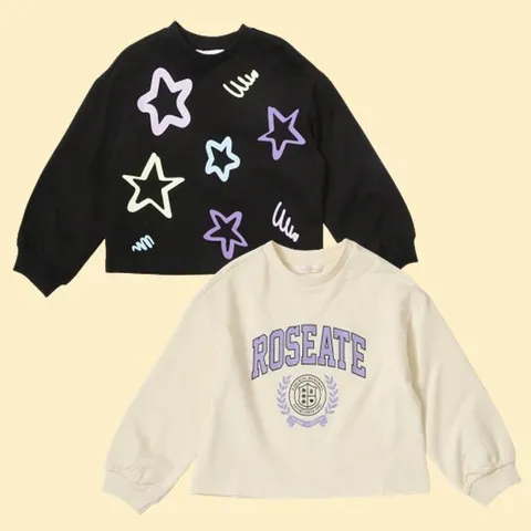 [ 롯데백화점 ][로엠걸즈(아동)]수피마 크롭 맨투맨티셔츠RGMA2322C