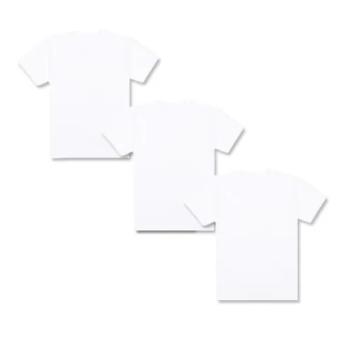 [무배]쩨로 국내생산 면 30수 반팔 티셔츠 화이트3장세트