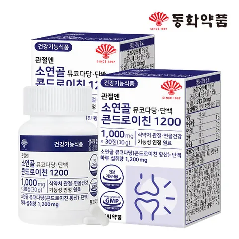 동화약품 관절엔 소연골 뮤코다당 단백 콘드로이친 1200 2병