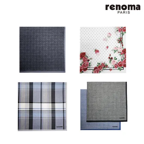 [ 현대백화점 ][레노마] 남여 손수건 1매 (R) 16종 택1