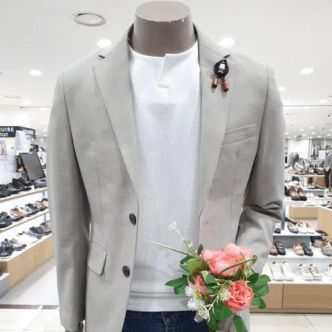 [트루젠]춘하 라이트 베이지 파워 스트레치 세미 셋업 자켓(5UJK