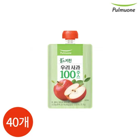 풀무원 우리사과 100 주스 100ml x 40개