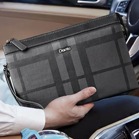 B194C 천연소가죽+나일론 심플 패턴 클러치백 남자 손가방