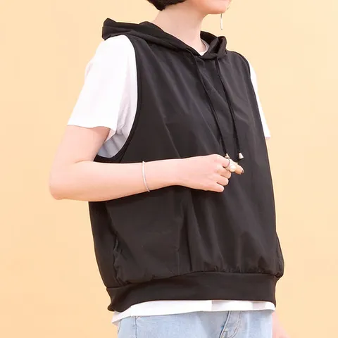 애비뉴투지 엄마옷 바람막이 후드 봄 가을 주머니 조끼 V05318