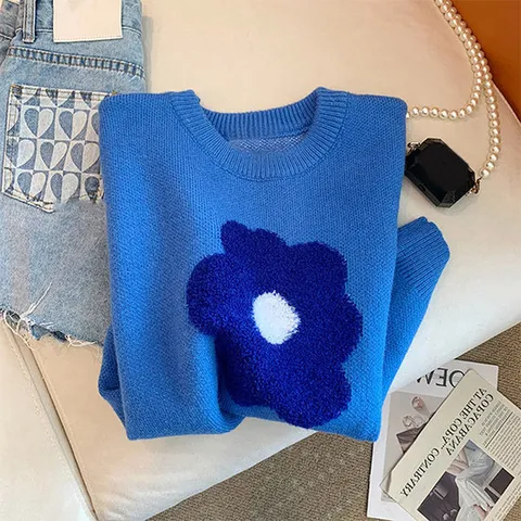 [아리엘스타일]랑이플라워니트티