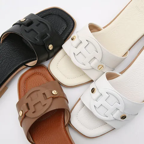 포크슈즈 소가죽 여성 여자 여름 스트랩 샌들 슬리퍼 3cm 4color