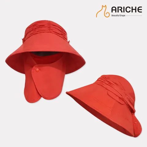 [아리체]셔링 마스크 벙거지 여름 여성 골프 라운딩 모자