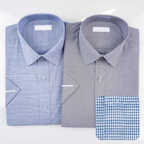 [중년의품격] [기본핏] 여름 중년 남성 면 쿨 잔패턴 고급 반팔 와이셔츠