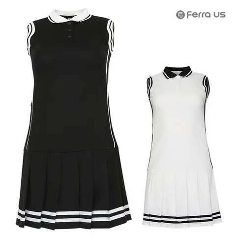 페라어스 여성 라인배색 테니스주름 골프 원피스 ASM3ME4006