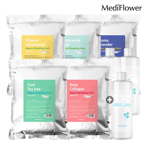 [메디플라워] 네이처 모델링팩 500g+멀티 부스터 500ml / 2개당 팩도구4종 증정