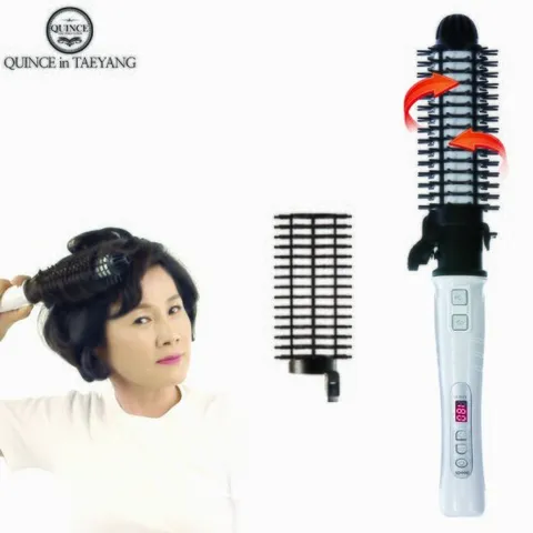 퀸스IN태양 오토롤링 브러쉬고데기 시즌1+헤어롤1개 자동회전 뽕뿌리볼륨 볼륨웨이브 해외겸용