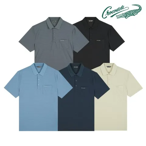 [크로커다일] 나일론 메쉬조직 카라 티셔츠 CDAA9TP2704