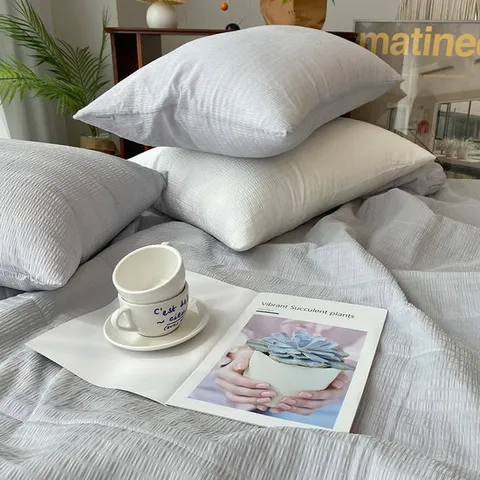 아일랜드 인견 여름 냉감 시어서커 차렵 이불_SS이불베개세트