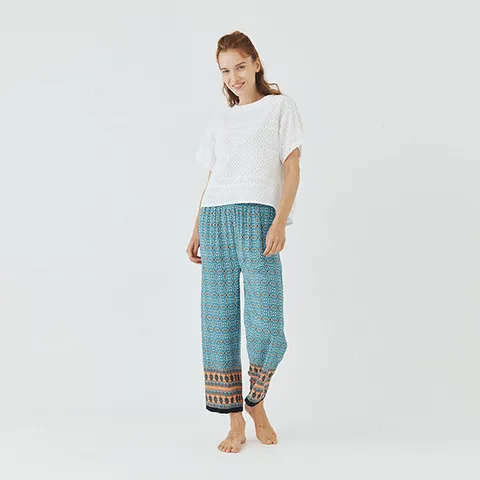 라페어 페르시안 루미 그린 인견 9부팬츠 LWPGF1003-GR