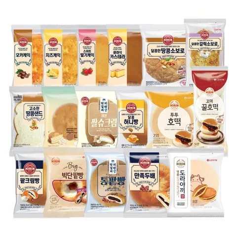 롯데 기린 빵 17종 9개 골라담기