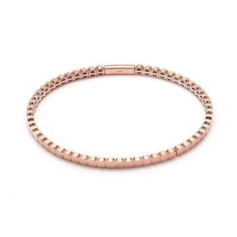 [비앤비골드] 18K 볼륨 사각 와이어 뱅글 팔찌 S JNB38179