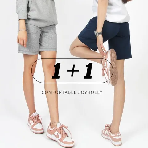 조이할리 여성 트레이닝복 반바지 5부 스판 츄리닝 2장세트