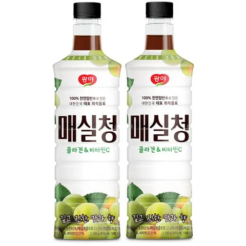 광야식품 매실청 베이스 970ml x 2개