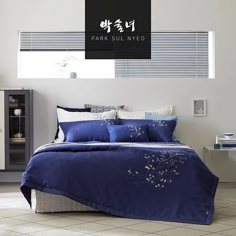 [박술녀] 풍기인견 침구세트  퀸Q (작품명 설화) 이불+패드+베개커버 / 선물추천